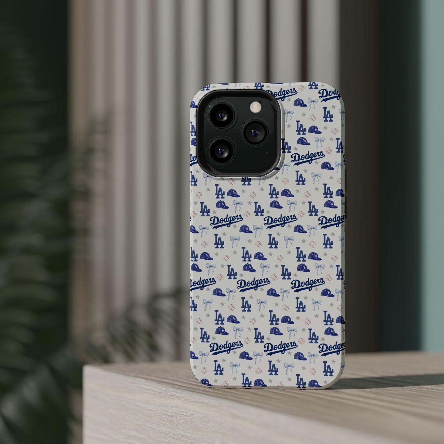 Los Angeles Dodgers Pattern Magnetic Impact-Resistant Phone Case