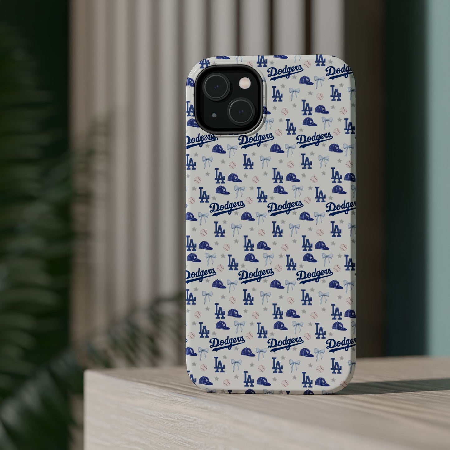 Los Angeles Dodgers Pattern Magnetic Impact-Resistant Phone Case