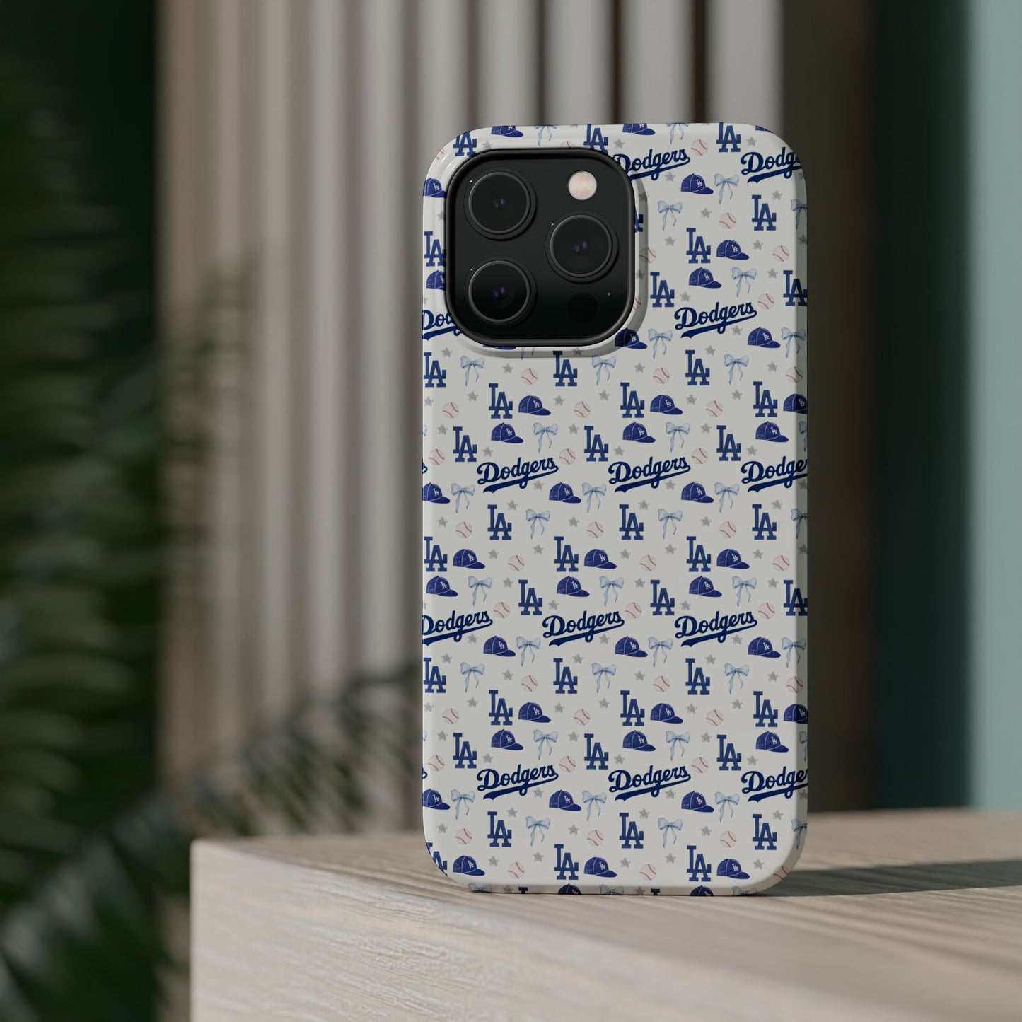 Los Angeles Dodgers Pattern Magnetic Impact-Resistant Phone Case