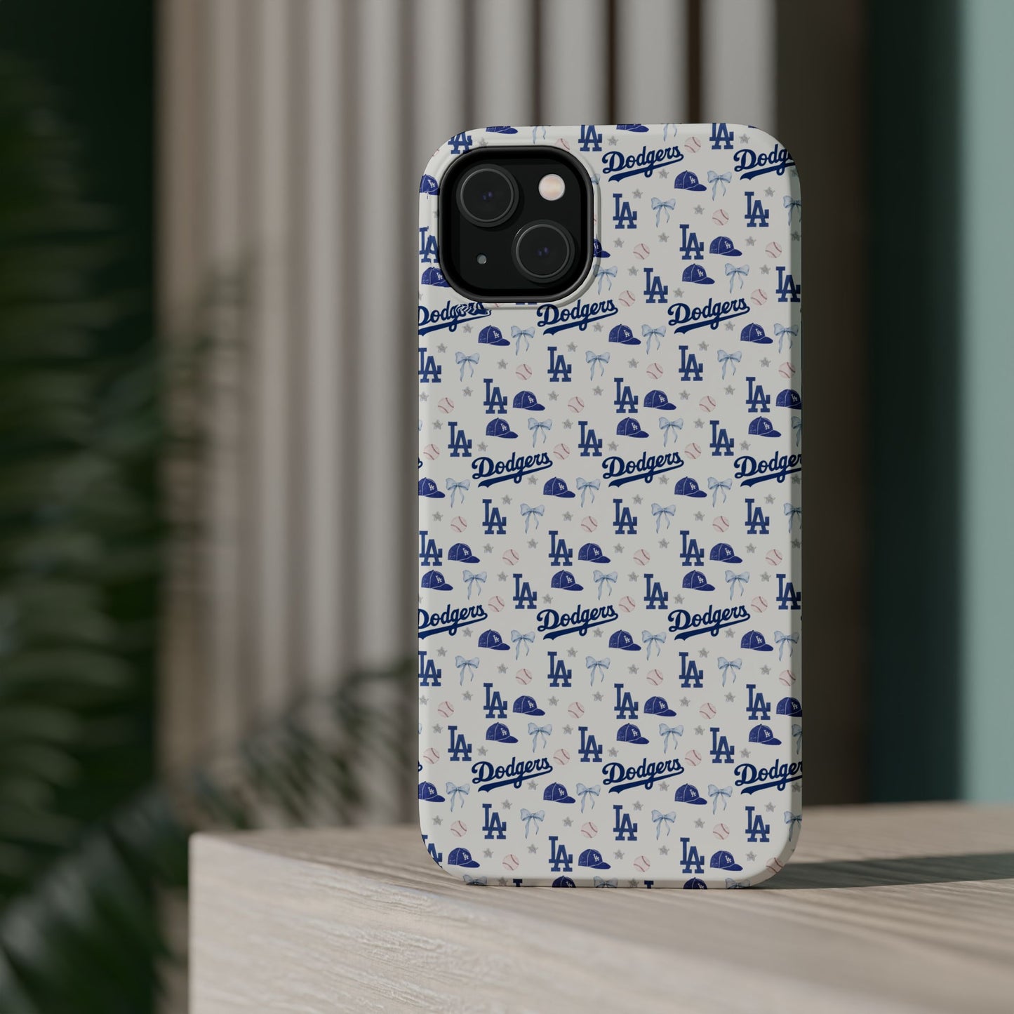 Los Angeles Dodgers Pattern Magnetic Impact-Resistant Phone Case