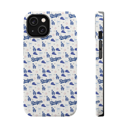 Los Angeles Dodgers Pattern Magnetic Impact-Resistant Phone Case