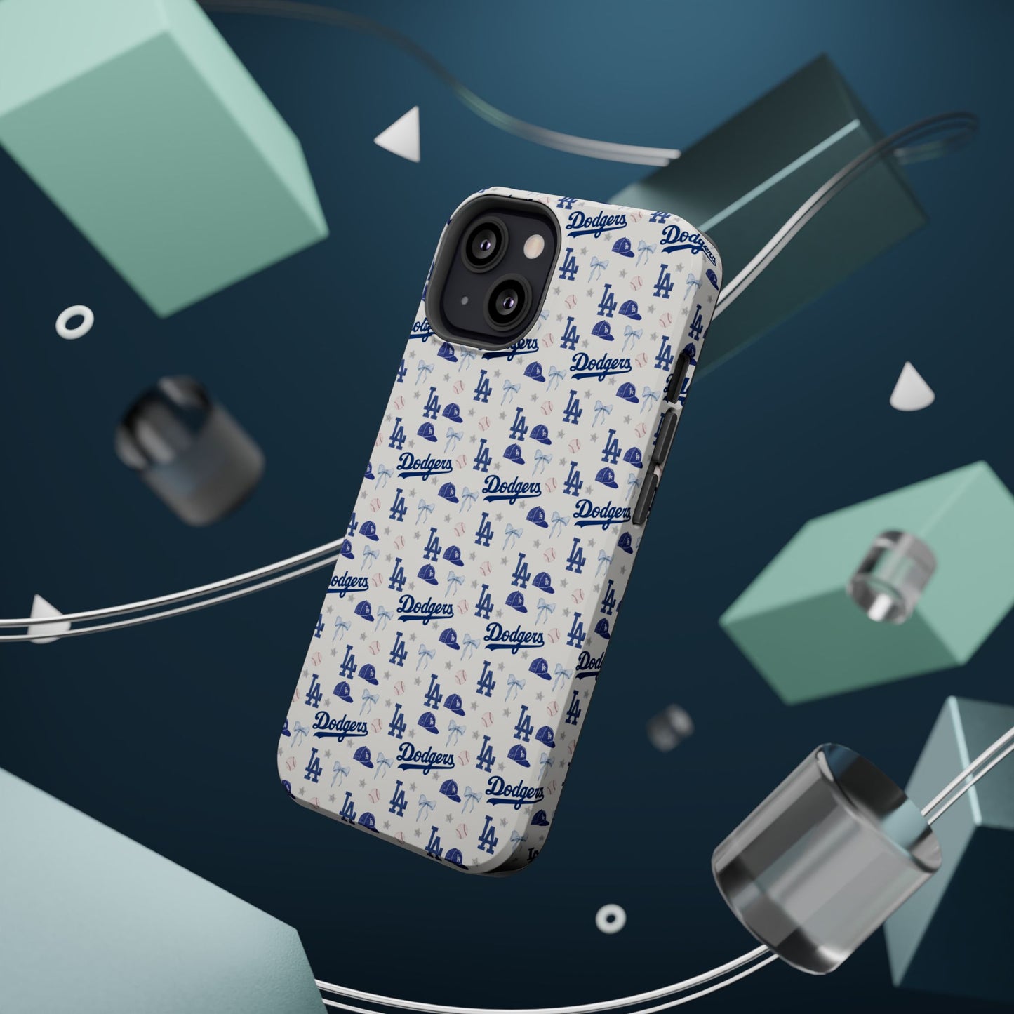 Los Angeles Dodgers Pattern Magnetic Impact-Resistant Phone Case
