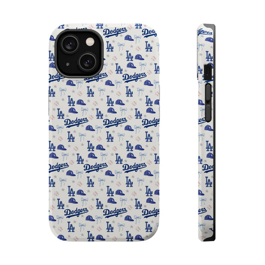 Los Angeles Dodgers Pattern Magnetic Impact-Resistant Phone Case