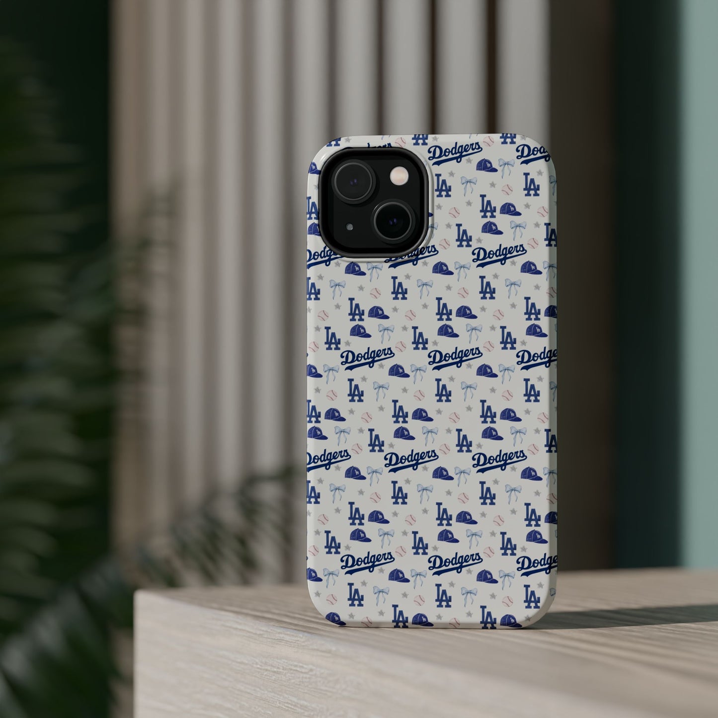 Los Angeles Dodgers Pattern Magnetic Impact-Resistant Phone Case