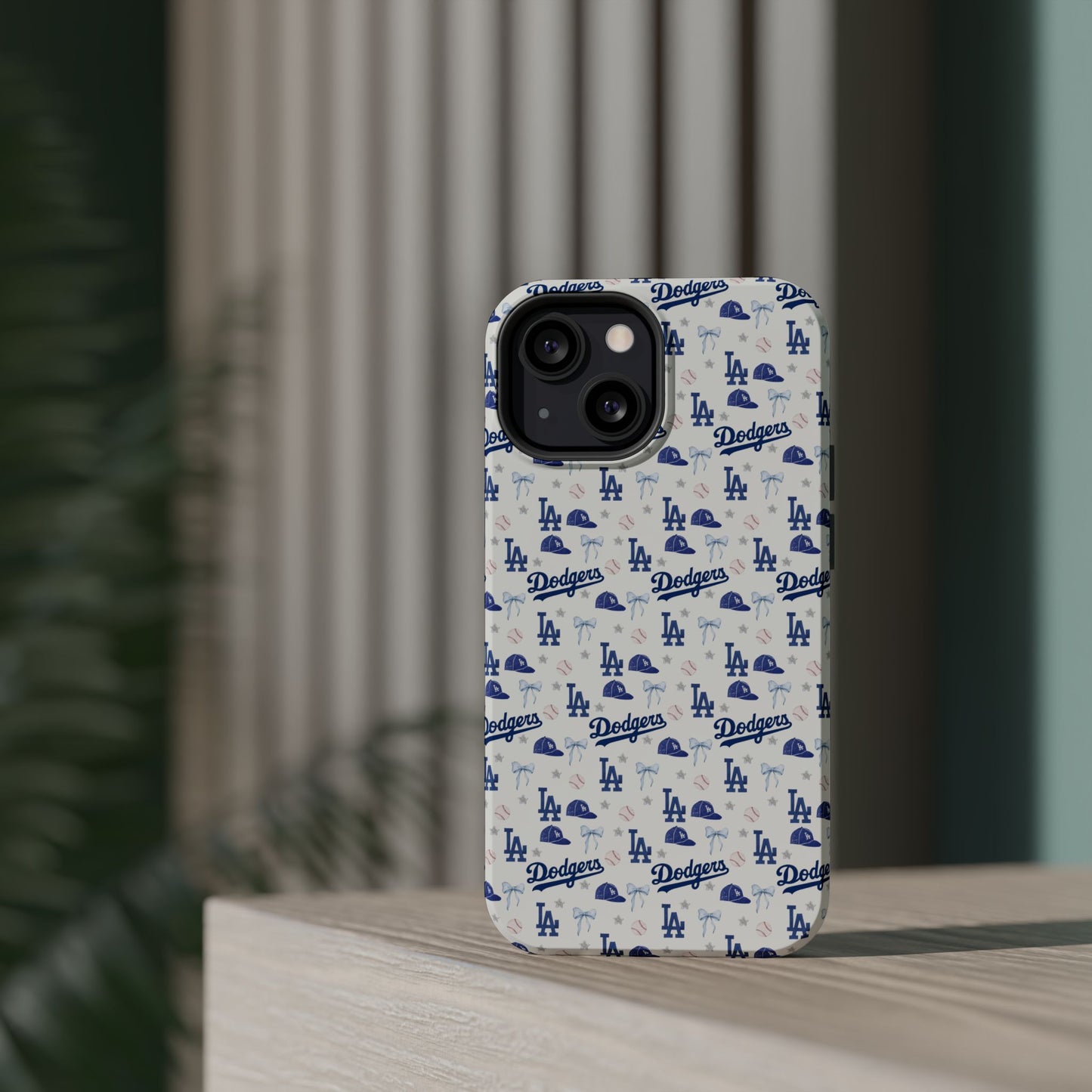 Los Angeles Dodgers Pattern Magnetic Impact-Resistant Phone Case